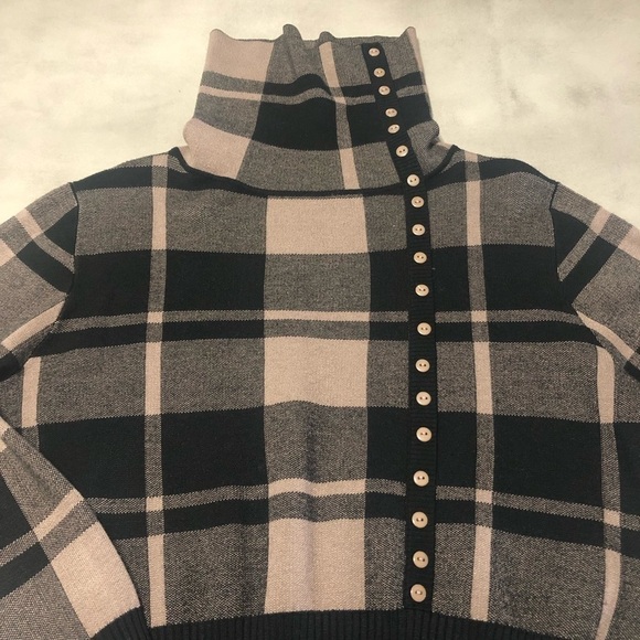LAVENA NWOT Plaid Turtleneck Sweater - Picture 3 of 6